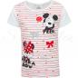Preview: Kinder T-Shirt Minnie Mouse in Weiß/Rot gestreift