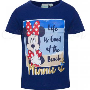 Kinder T-Shirt Minnie Mouse "Life is Good at the Beach" in Blau