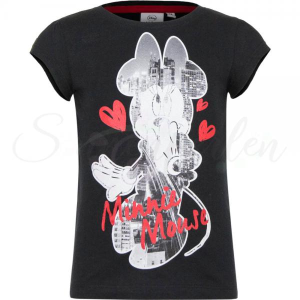 Kinder T-Shirt Minnie Mouse in Schwarz